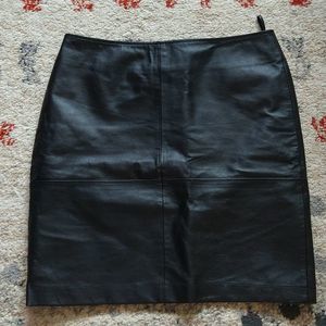 Leather Skirt Black size 10